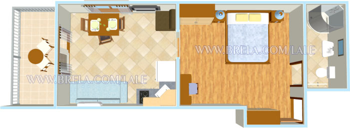 Apartments Lale, Brela - apartment's plan