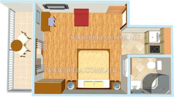 Apartments Lale, Dražen Filipović, Brela - apartment's plan