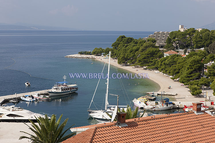 Apartment Lasta, Brela Soline - panoramic view on main beach