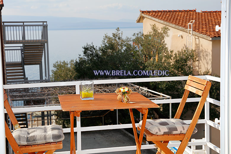 apartments Ledi, Brela - balcony with sea view