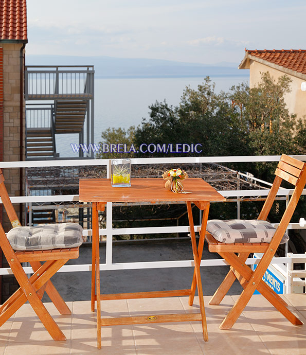 apartments Ledić, Brela - balcony with sea view