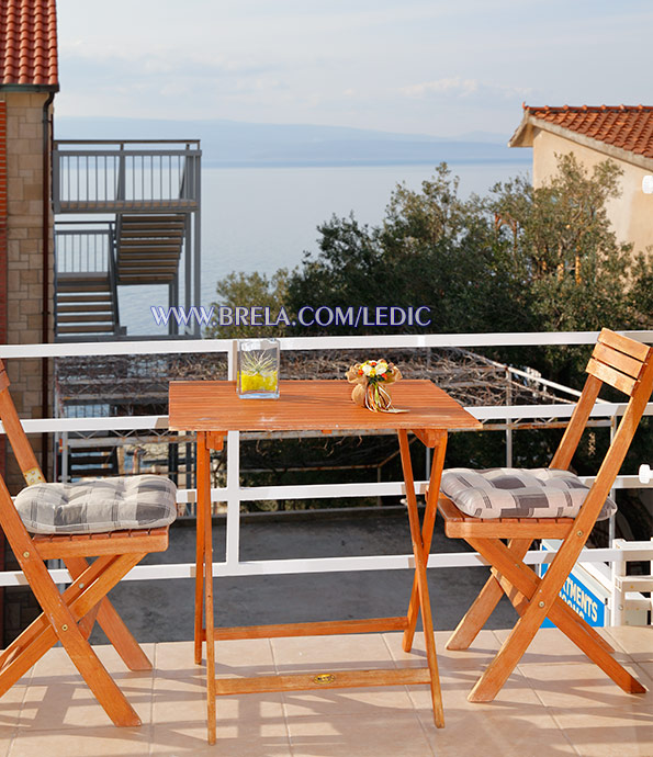 apartments Ledi, Brela - balcony with sea view