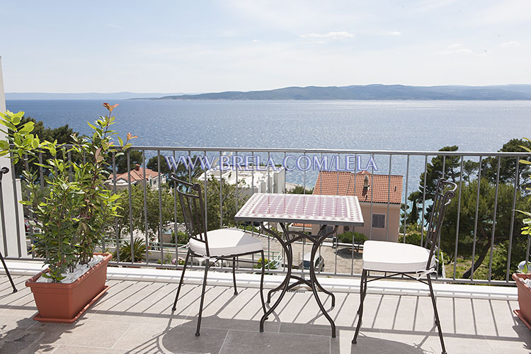 balcony with sea view - apartment Lela, Brela