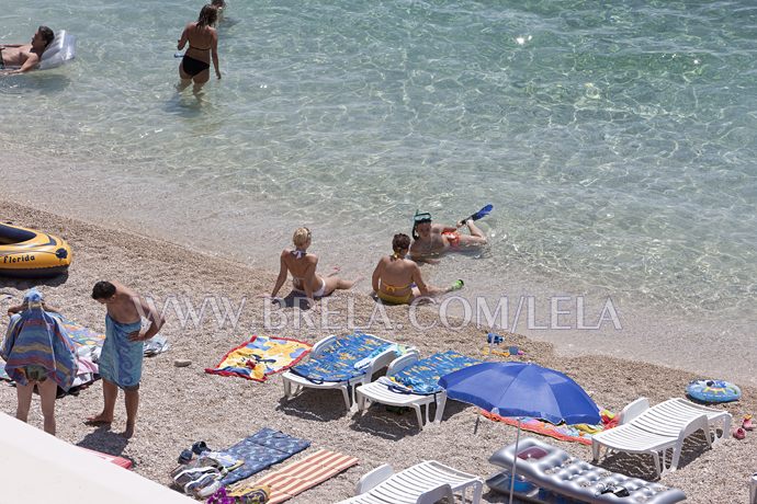 Closer view from beach in brela soline