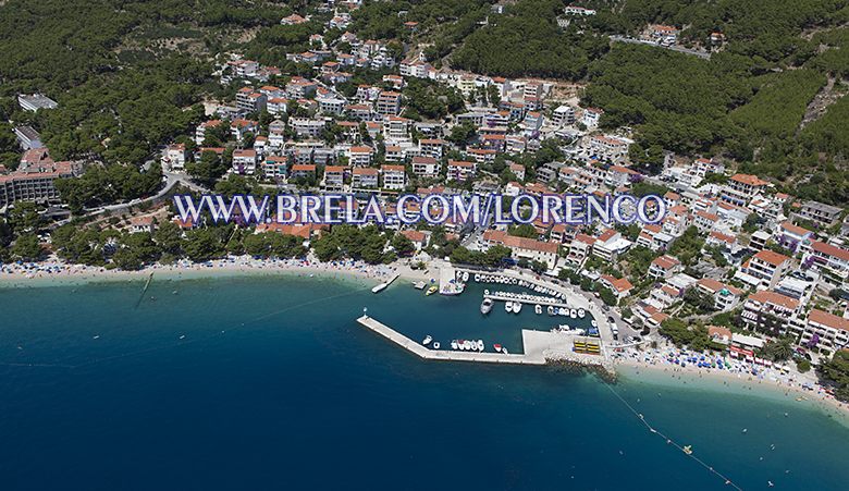 Panorama of Brela Soline - aerial view