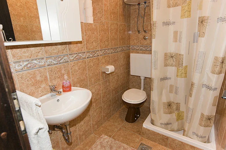 Apartments Lozo, Brela - bathroom / Badezimmer