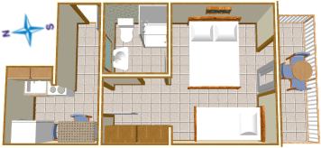 Apartments Lozo, Brela - plan