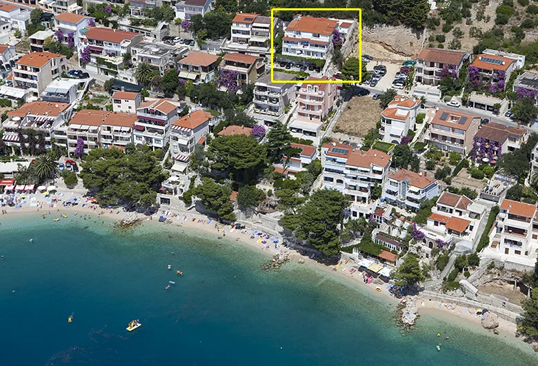 beach Brela Šćit aerial view