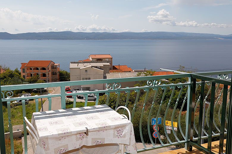 apartment Maraska, Brela - balcony with sea view