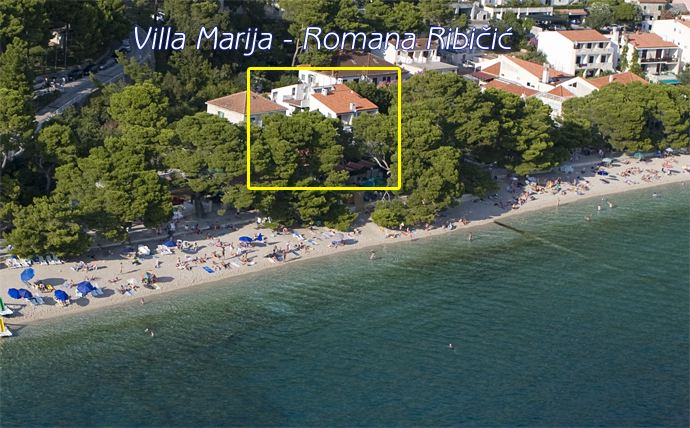 Villa Marija - Brela Soline - view from air
