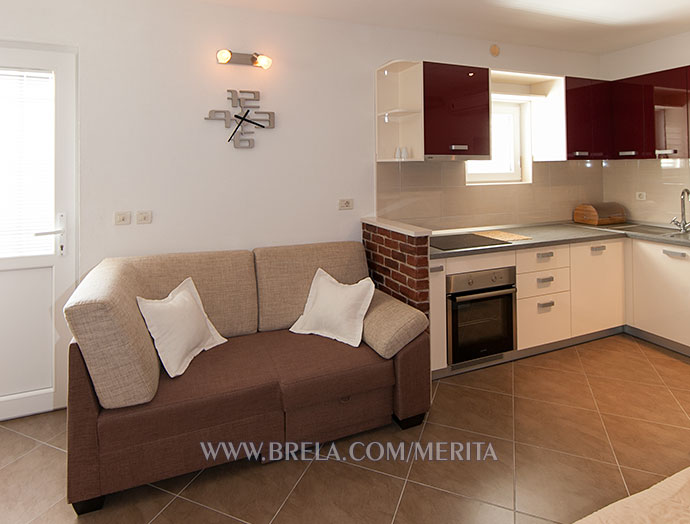sofa, kitchen