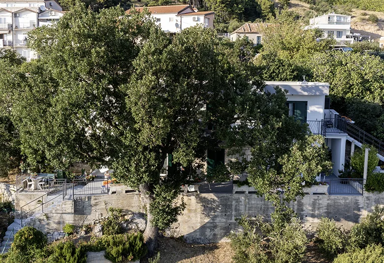Apartments Mila, Brela - house from air