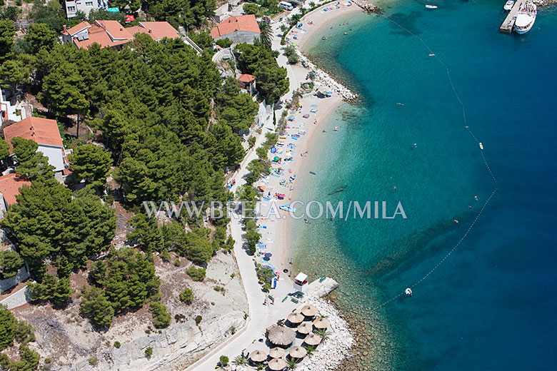 Beach Stomarica in Brela, Strand Stomarica in Brela