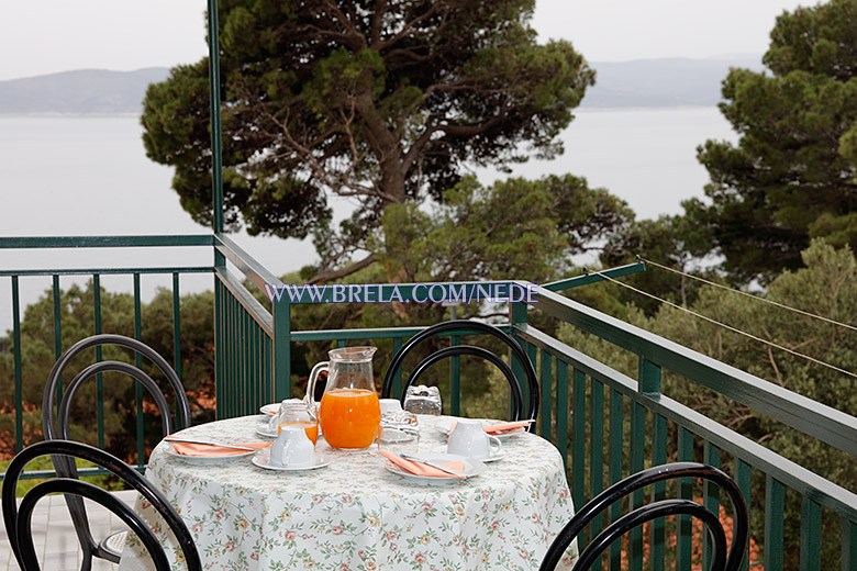 balcony with sea view - apartments Nede, Brela