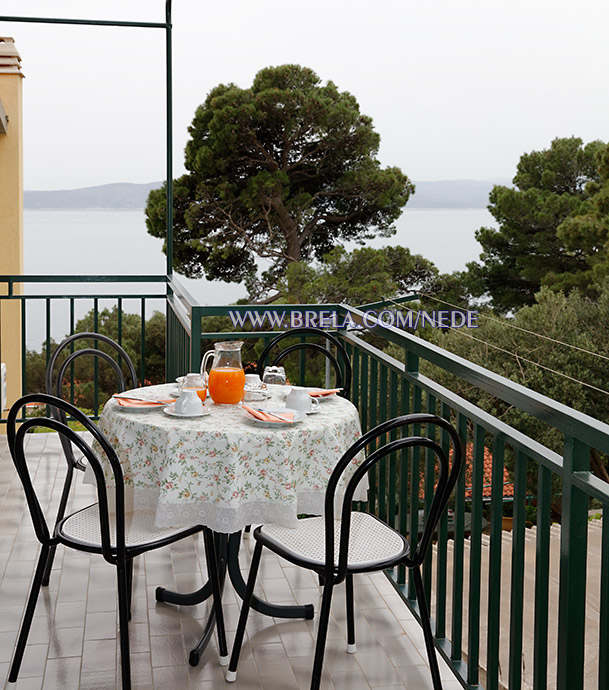 balcony with sea view - apartments Nede, Brela