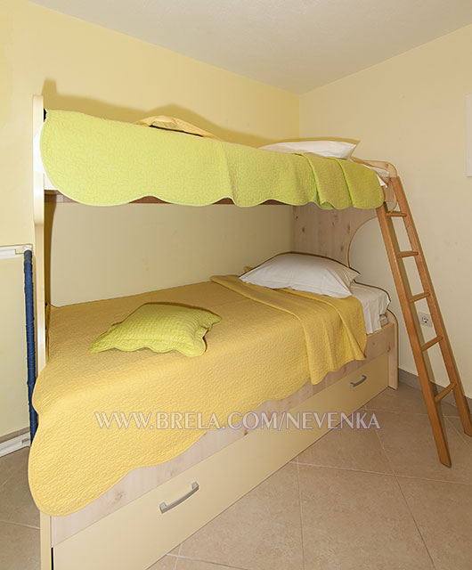 double bed with stairs