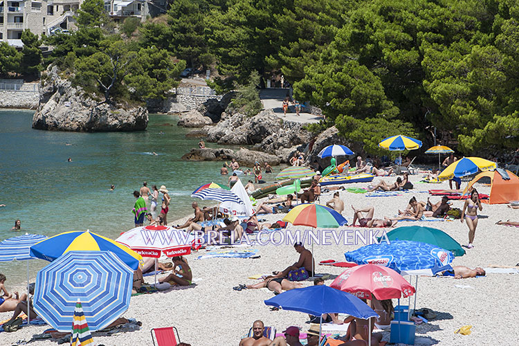 Punta Rata - most famous beach in Brela, Croatia