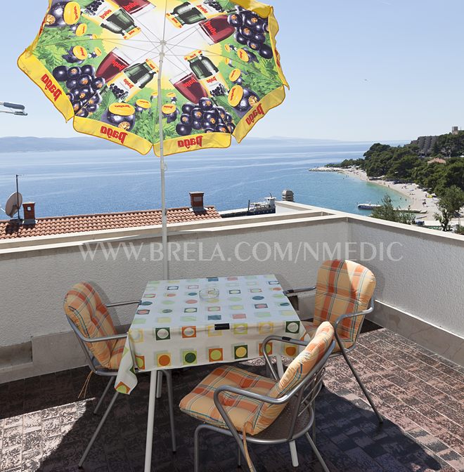 balcony with sea view, Brela Soline panorama