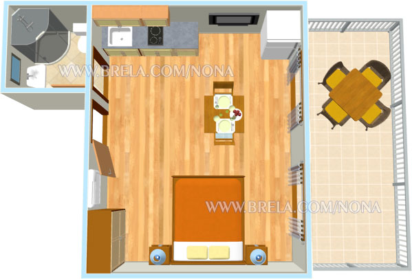 Apartments Nona, Brela - plan