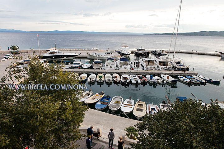 apartments Nona, Brela Soline - balcony with sea view