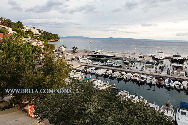 apartments Nona, Brela Soline - balcony with sea view