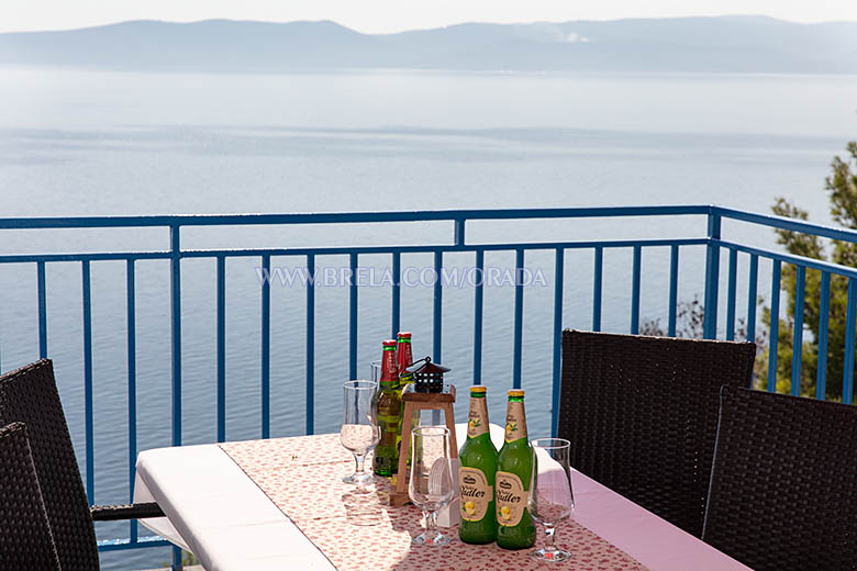 Apartments Orada, Brela - balcony with sea view