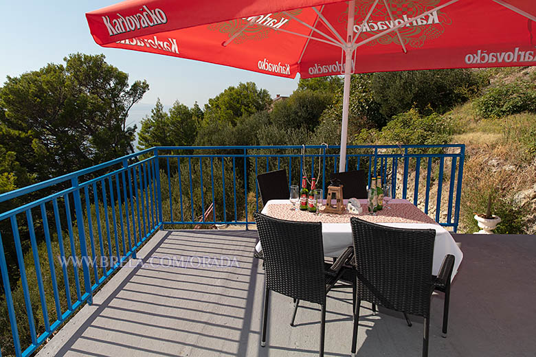 Apartments Orada, Brela - balcony with sea view