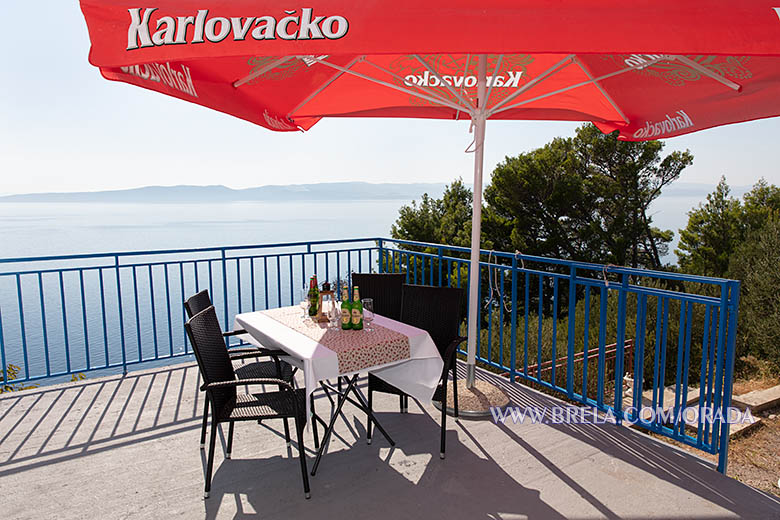 Apartments Orada, Brela - balcony with sea view