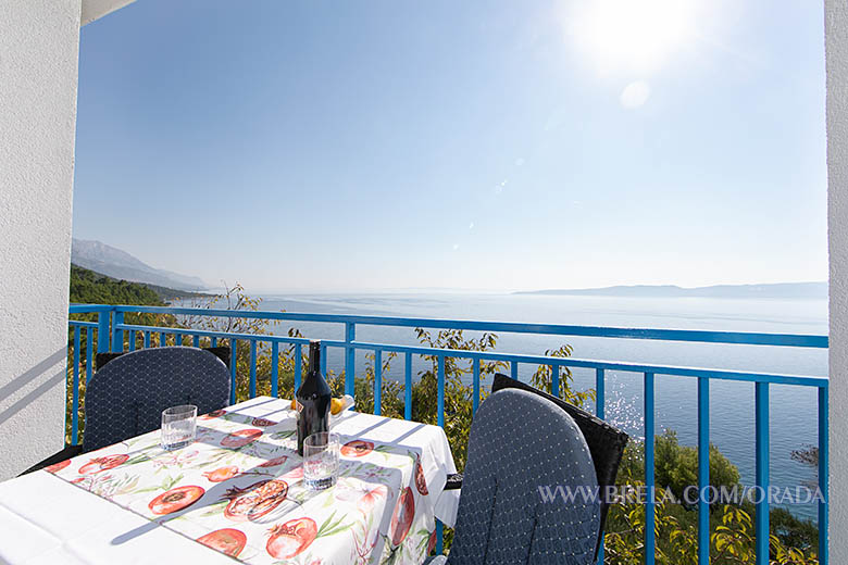 Apartments Orada, Brela - balcony with sea view