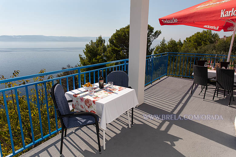 Apartments Orada, Brela - balcony with sea view