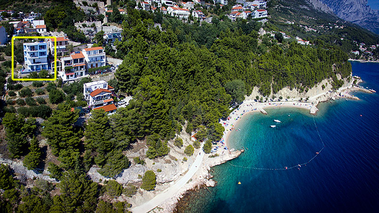 Apartments Orada, house - aerial view