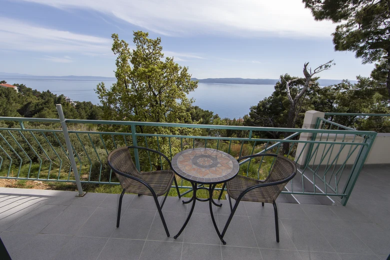 Apartments Petar, Brela - balcony with seaview