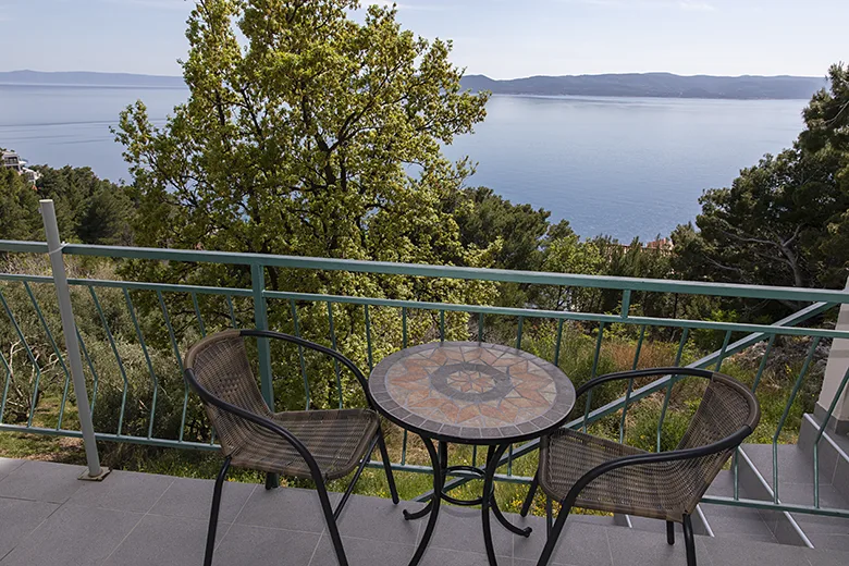 Apartments Petar, Brela - balcony with seaview