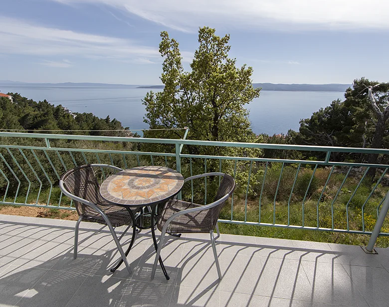 Apartments Petar, Brela - balcony with sea view