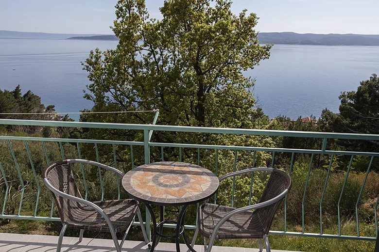 Apartments Petar, Brela - balcony with sea view