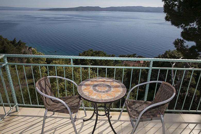 Apartments Petar, Brela - balcony with seaview