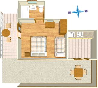 apartments Pikolo, Brela - plan