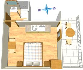 apartments Pikolo, Brela - plan