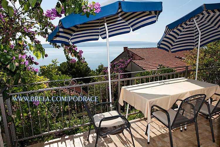 apartments Podrae, Brela - Neven & Dubravko Šoši, balcony with sea view