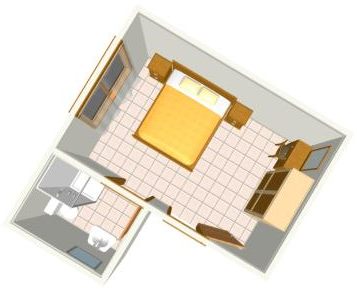 floor plane of bedroom