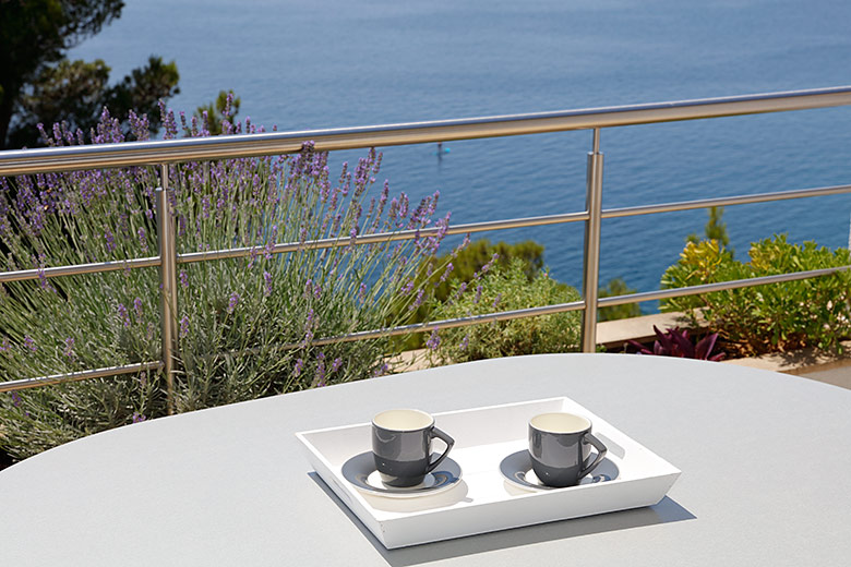 apartments Ruica, Brela - terrace with sea view