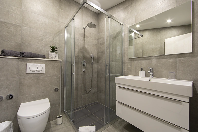 Apartments Scutum, Brela - bathroom / Badezimmer