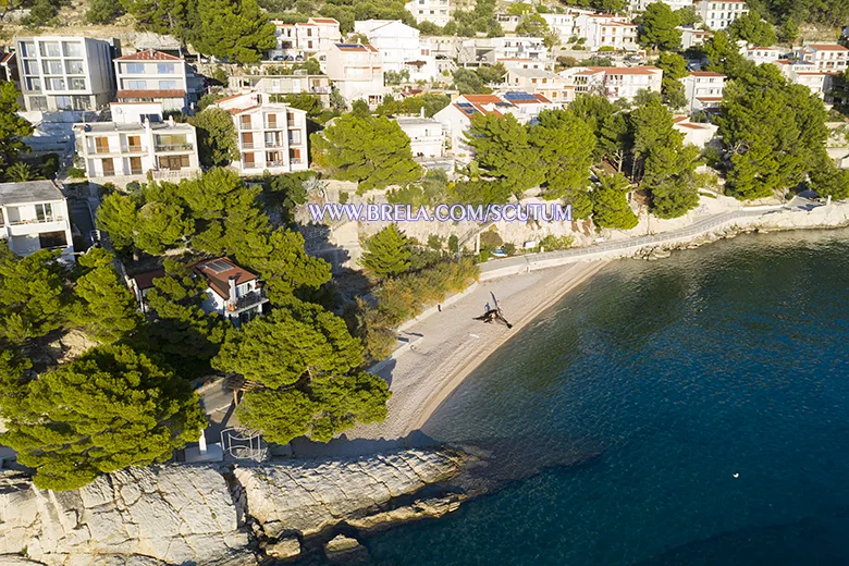 beach Brela Šćit aerial view