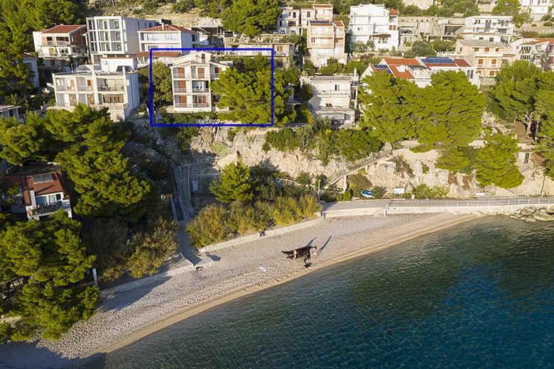 beach Brela Šćit aerial view