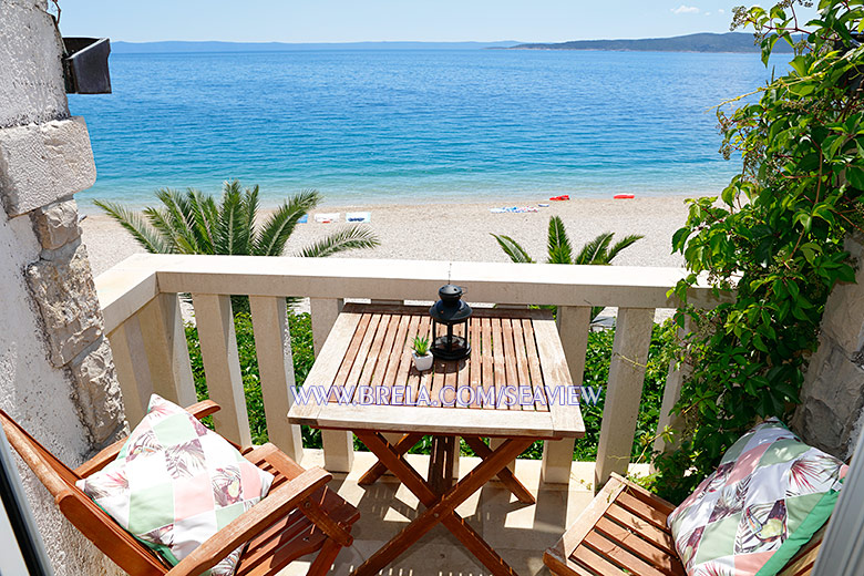 apartments Sea view, Brela - balcony with sea view