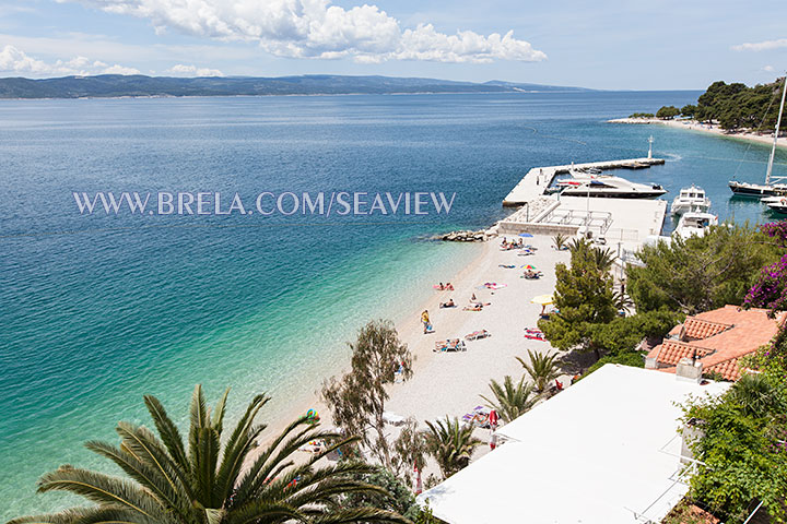 Brela panorama from balcony in apartment Seaview