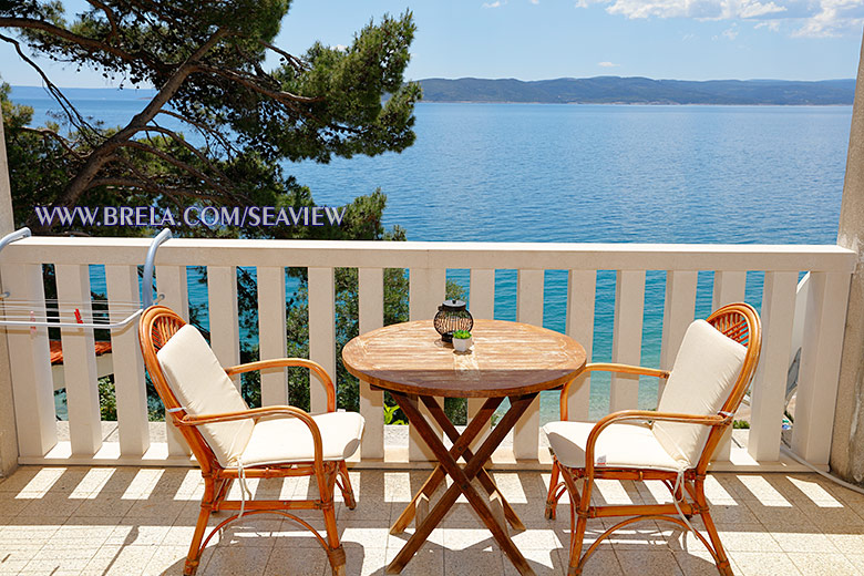 apartments Sea view, Brela - balcony with sea view