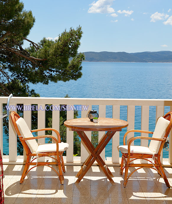 apartments Sea view, Brela - balcony with sea view