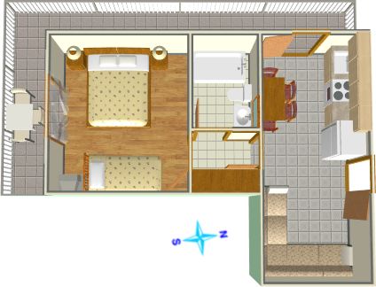 Apartments Škrabić, Brela - plan