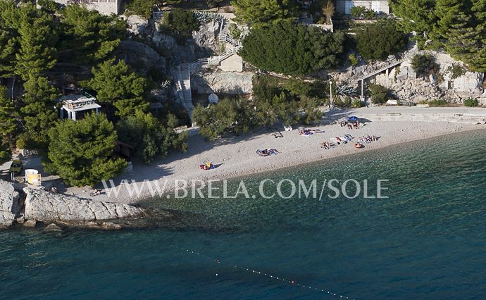 Brela Šit beach aerial picture